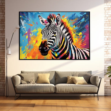 Peinture Zèbre Pop Art